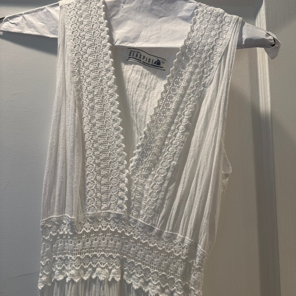 White cotton dress long